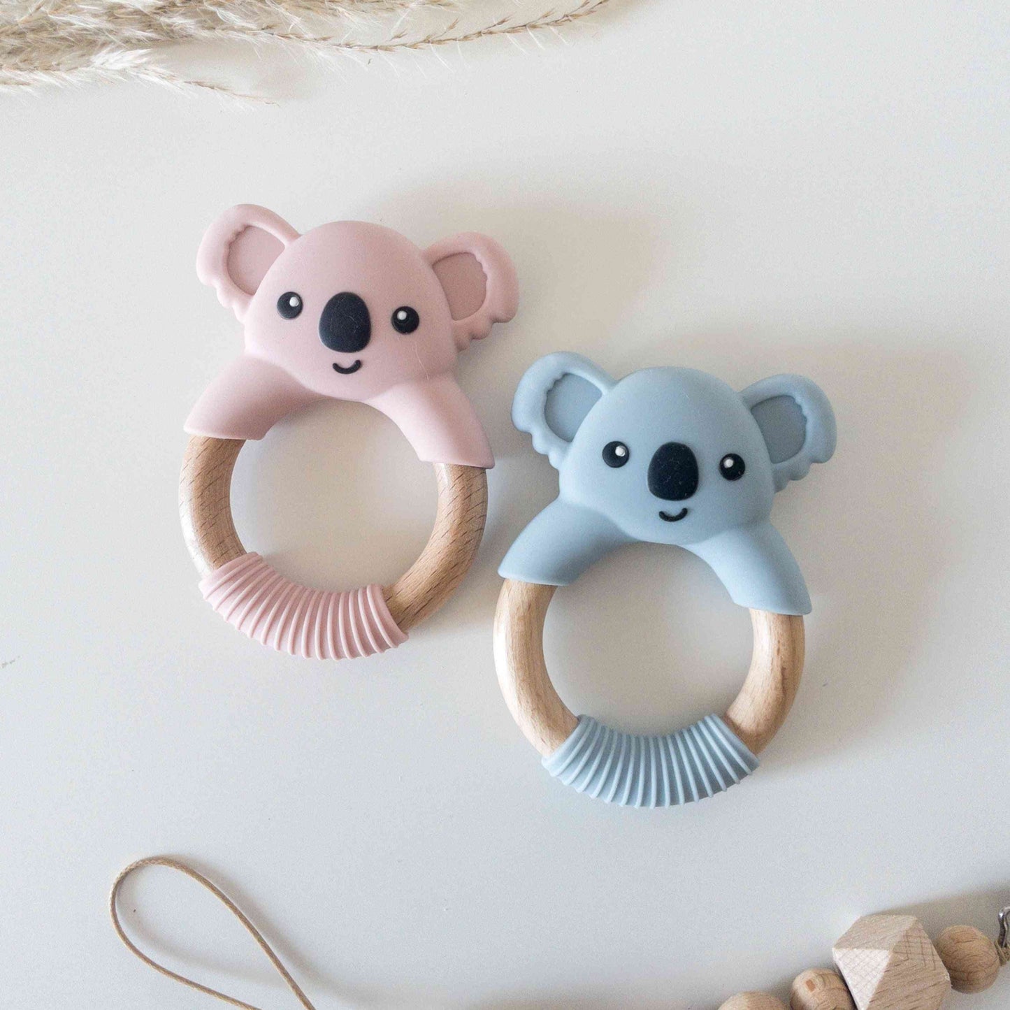 Massaggiagengive dentizione neonato koala legno e silicone alimentare