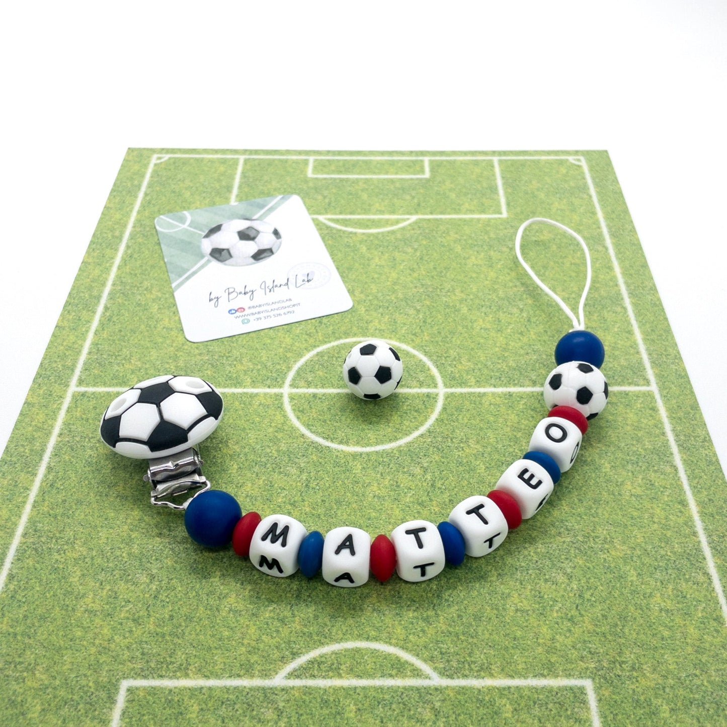 Catenella porta ciuccio calcio Piccolo Tifoso