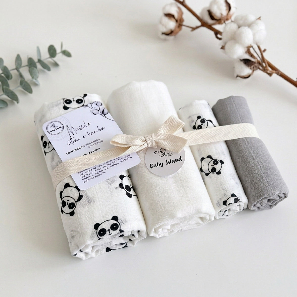 Musselin Baumwolle und Bambus Baby Panda
