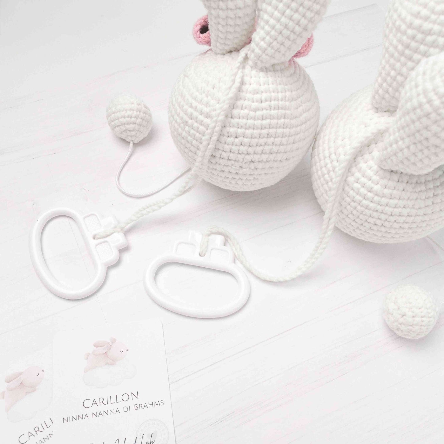 Corda carillon neonato musicale per neonati, corda con musica da appendere al lettino cameretta neonato, bambino e bambina.