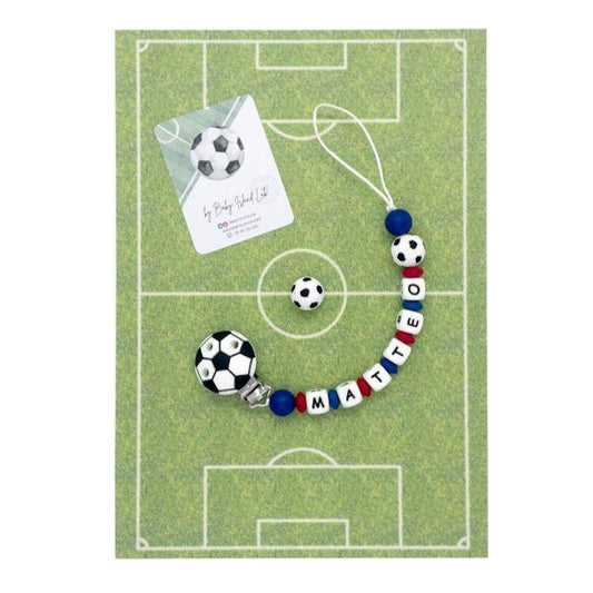 catenella portaciuccio juventus silicone alimentare personalizzata con nome