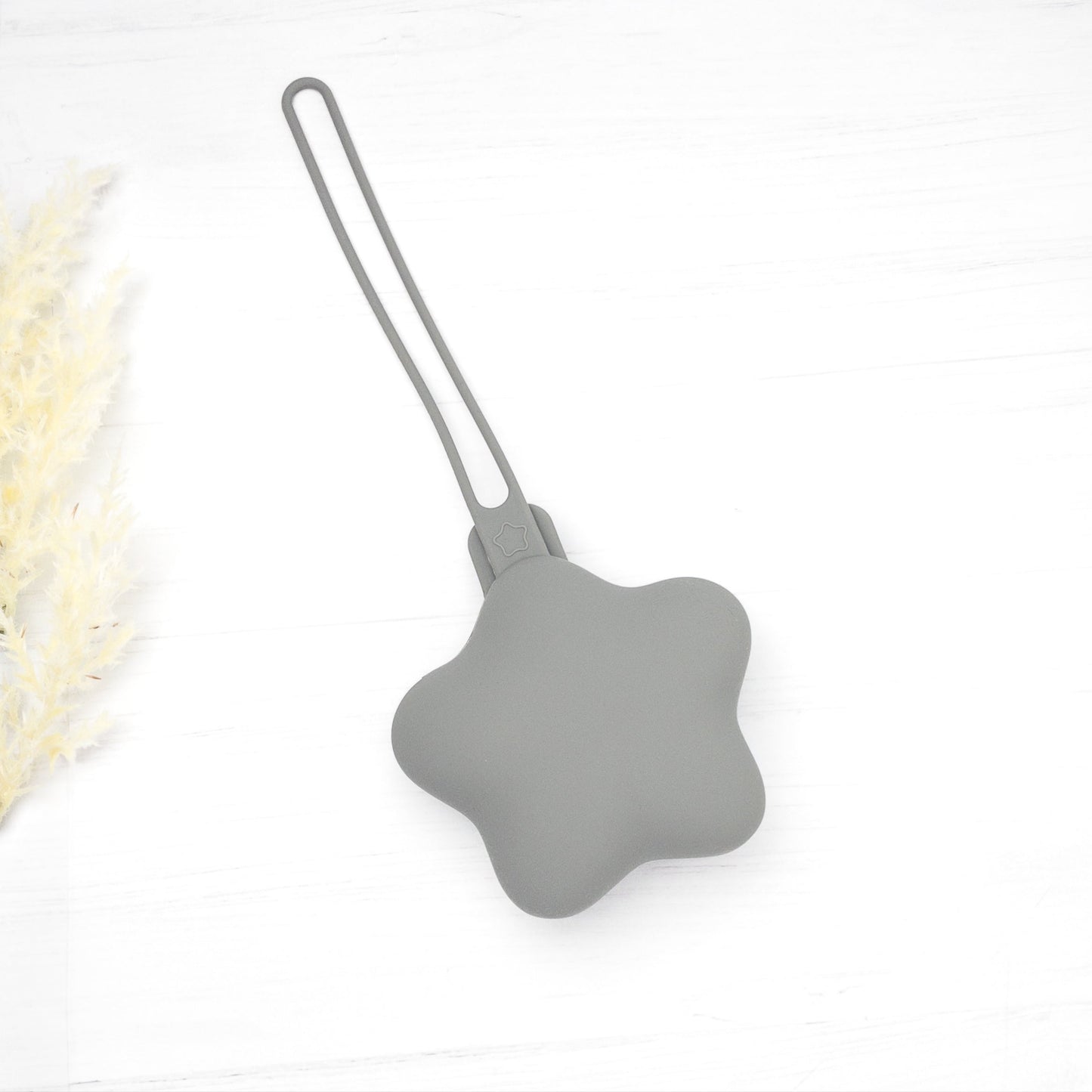 custodia per ciuccio grigia in silicone a forma di stella porta ciuccio neonato con laccio da attaccare al passeggino