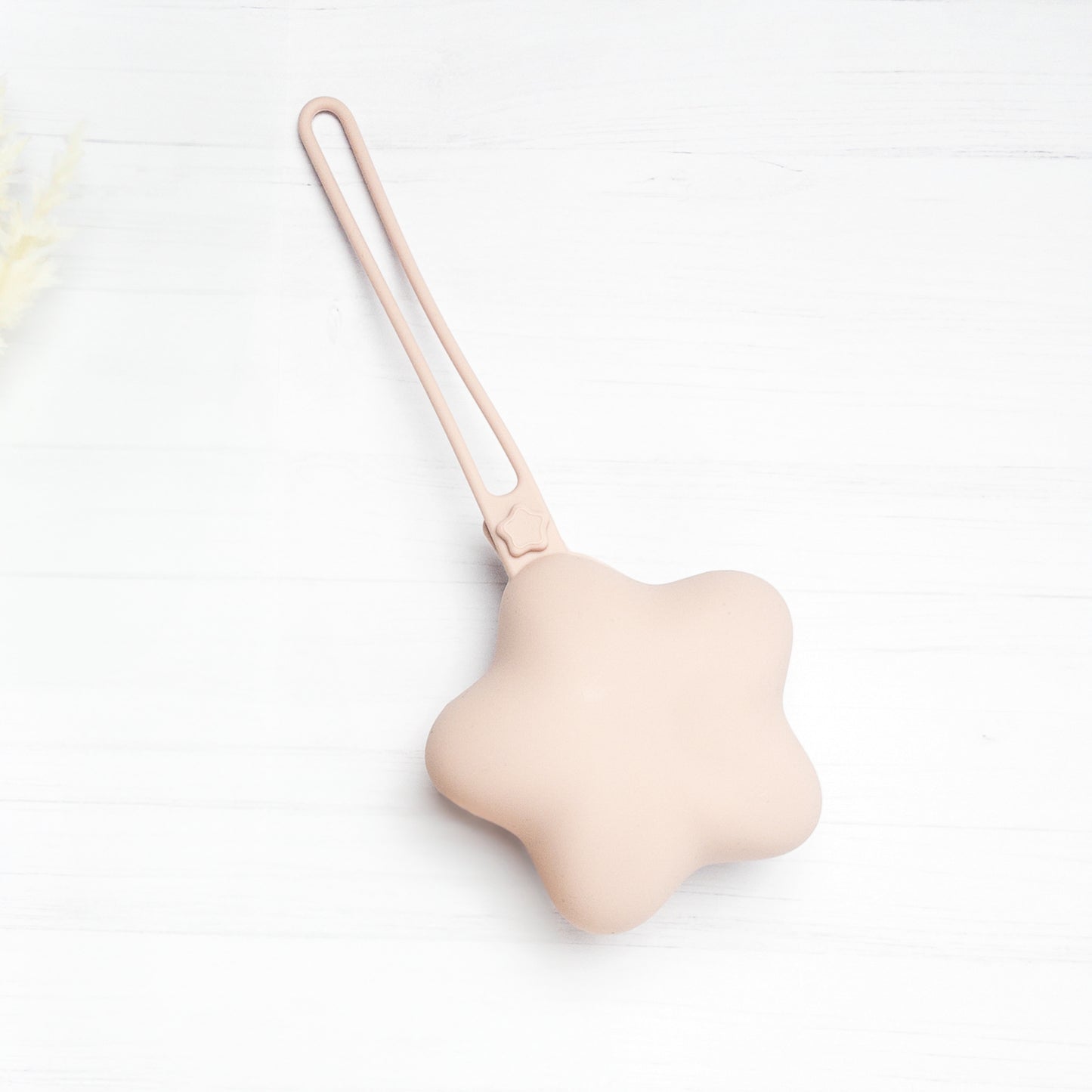 custodia per ciuccio arancione in silicone a forma di stella porta ciuccio neonato con laccio da attaccare al passeggino