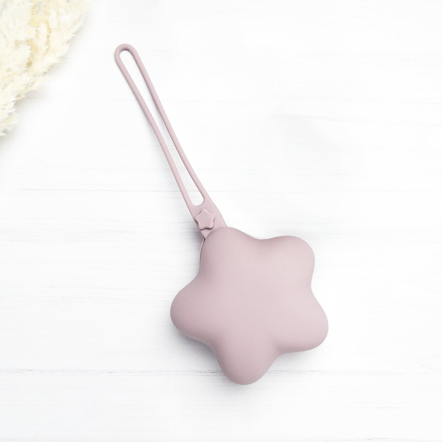 custodia per ciuccio rosa arancione in silicone a forma di stella porta ciuccio neonato con laccio da attaccare al passeggino