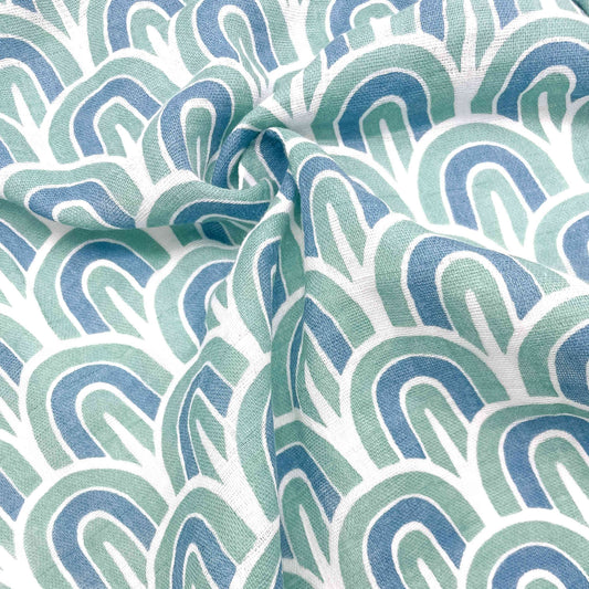 tessuto telo mussola con arcobaleni in 100% cotone traspirante adatto alla pelle sensibile nel neonato formato grande per ogni utilizzo