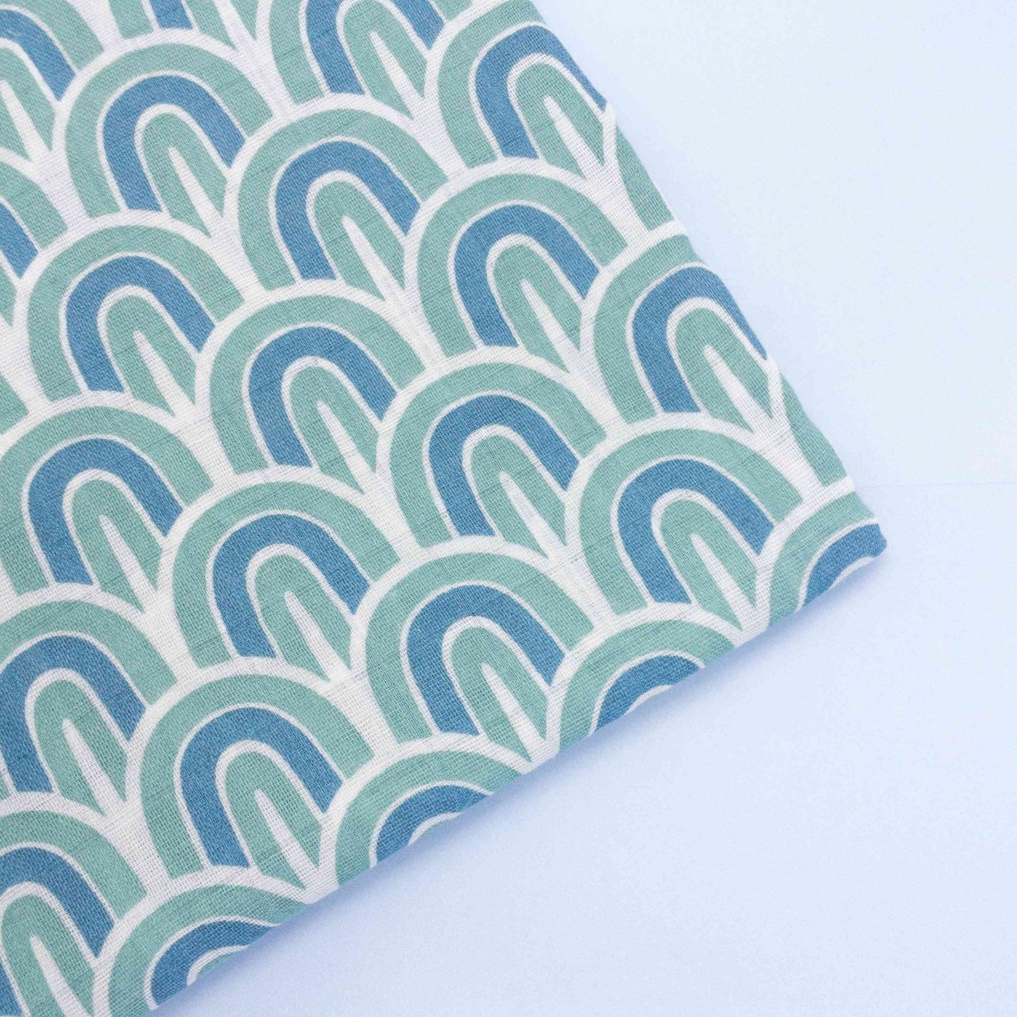 mussola arcobaleno in 100% cotone per neonato maschio blu verde formato XL multiuso fasciante traspirante antiodore