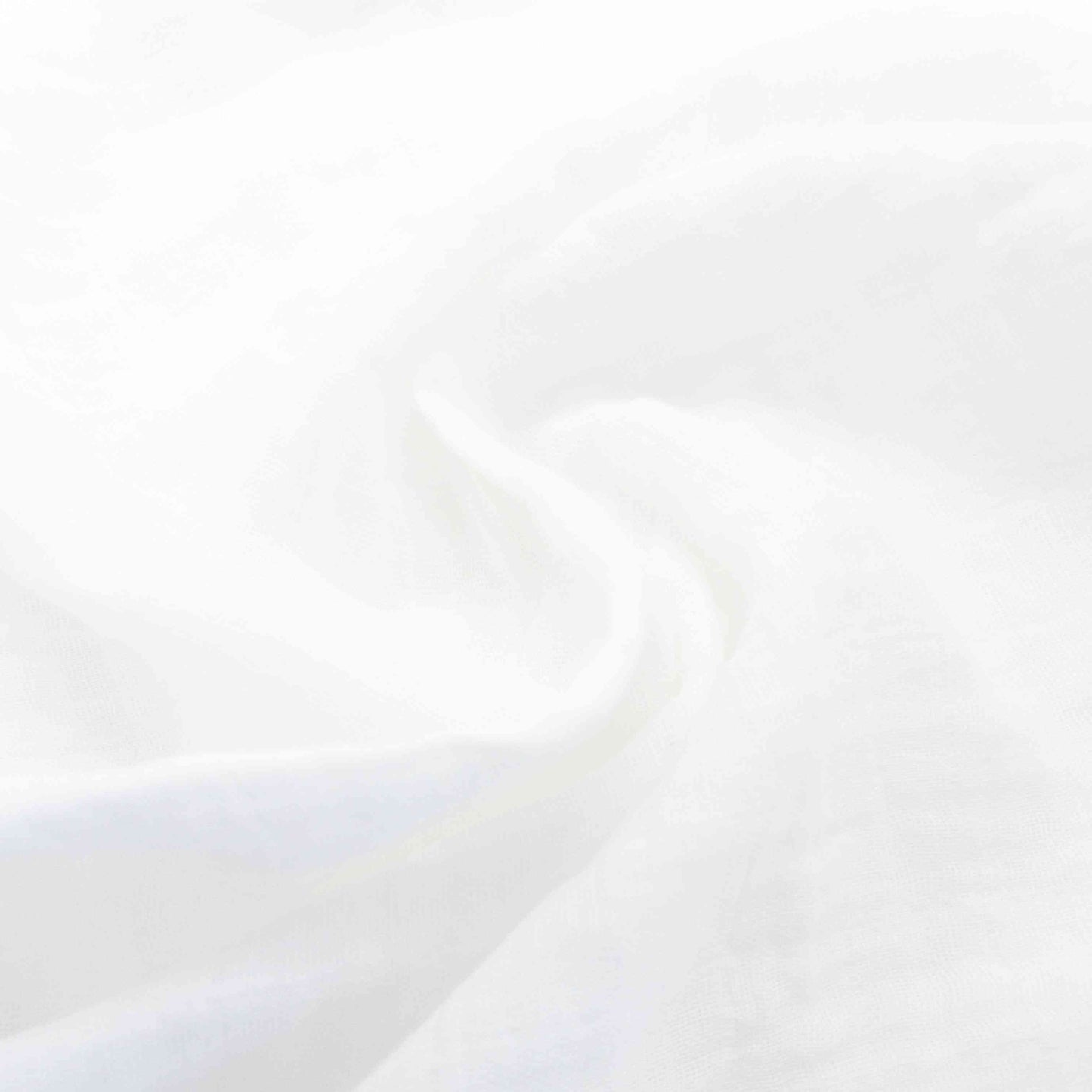 Mussola tinta unita bianca in cotone e bambù per neonato, tessuto morbido e traspirante con certificazione OEKO-TEX®, versatile per uso quotidiano.