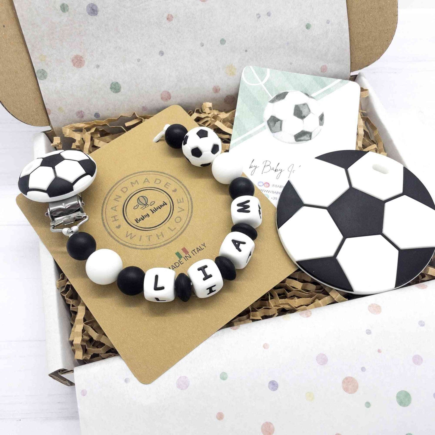 Catenella portaciuccio calcio juventus bianconera personalizzata con nome in silicone idea regalo a tema calcio