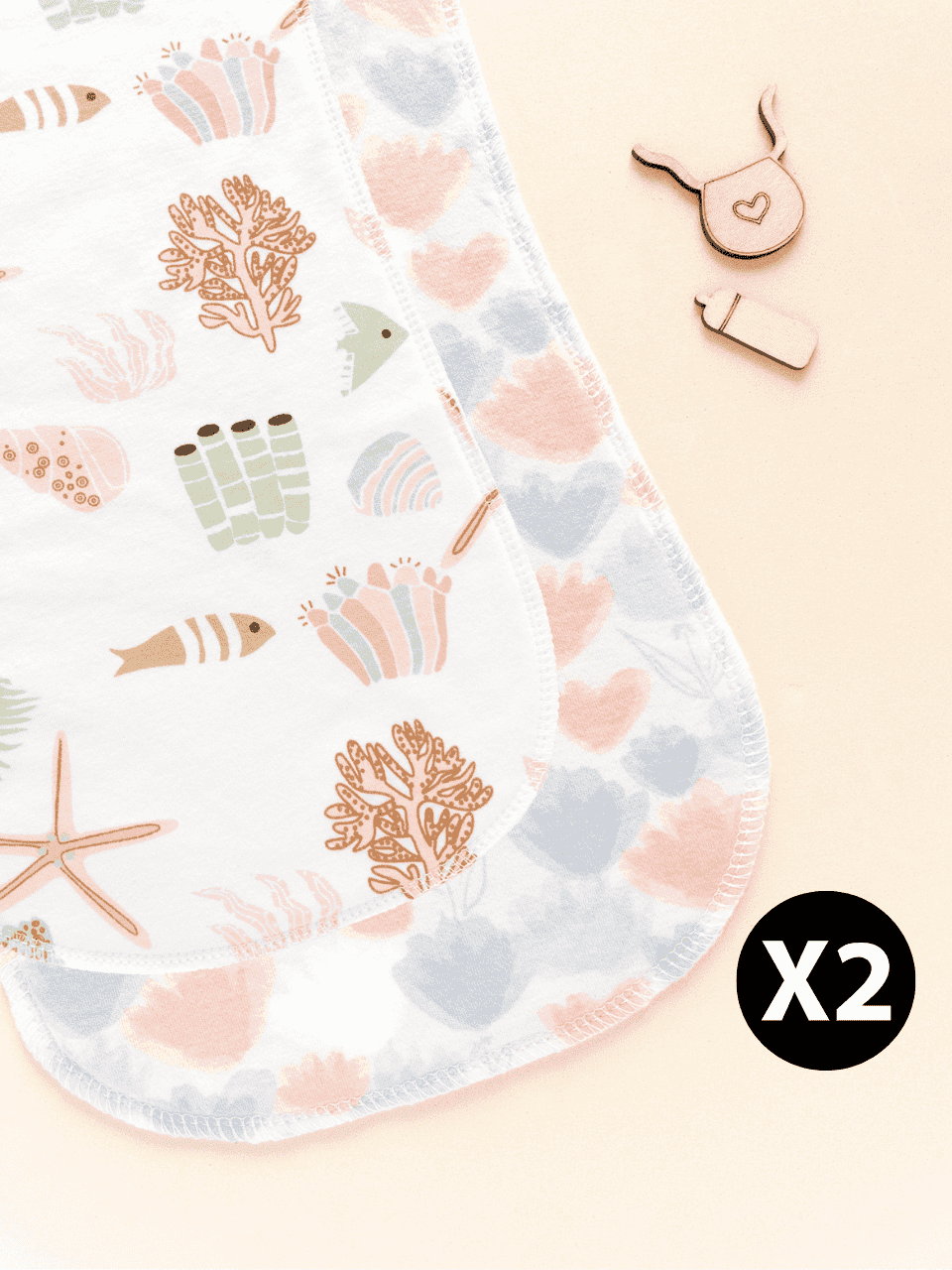 Set salviette allattamento panni per ruttino in morbido cotone naturale, ideali per neonati colori neutri unisex set da 2