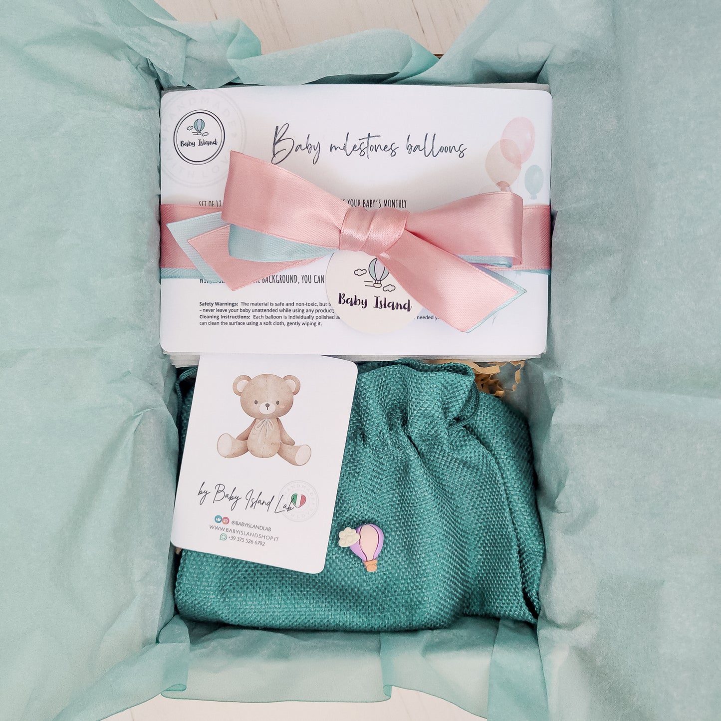 pietre miliari neonato palloncini complimese in acrilico unisex 1 mese 2 mesi 3 mesi hello world ecc confezione con fiocco regalo