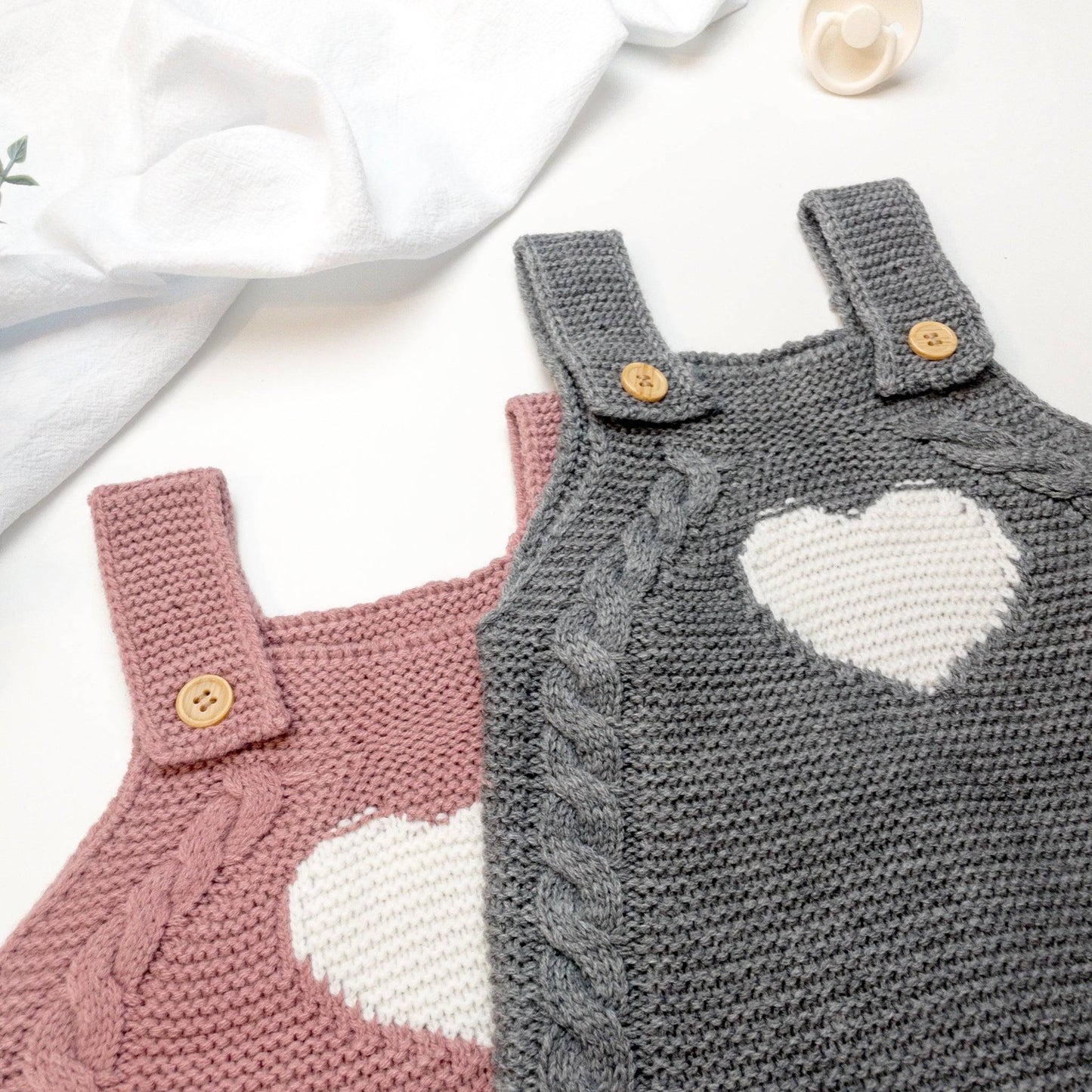 tutine neonati in maglia, pagliaccetti neonato in maglia multistagione colore grigio e rosa taglia 68 cm