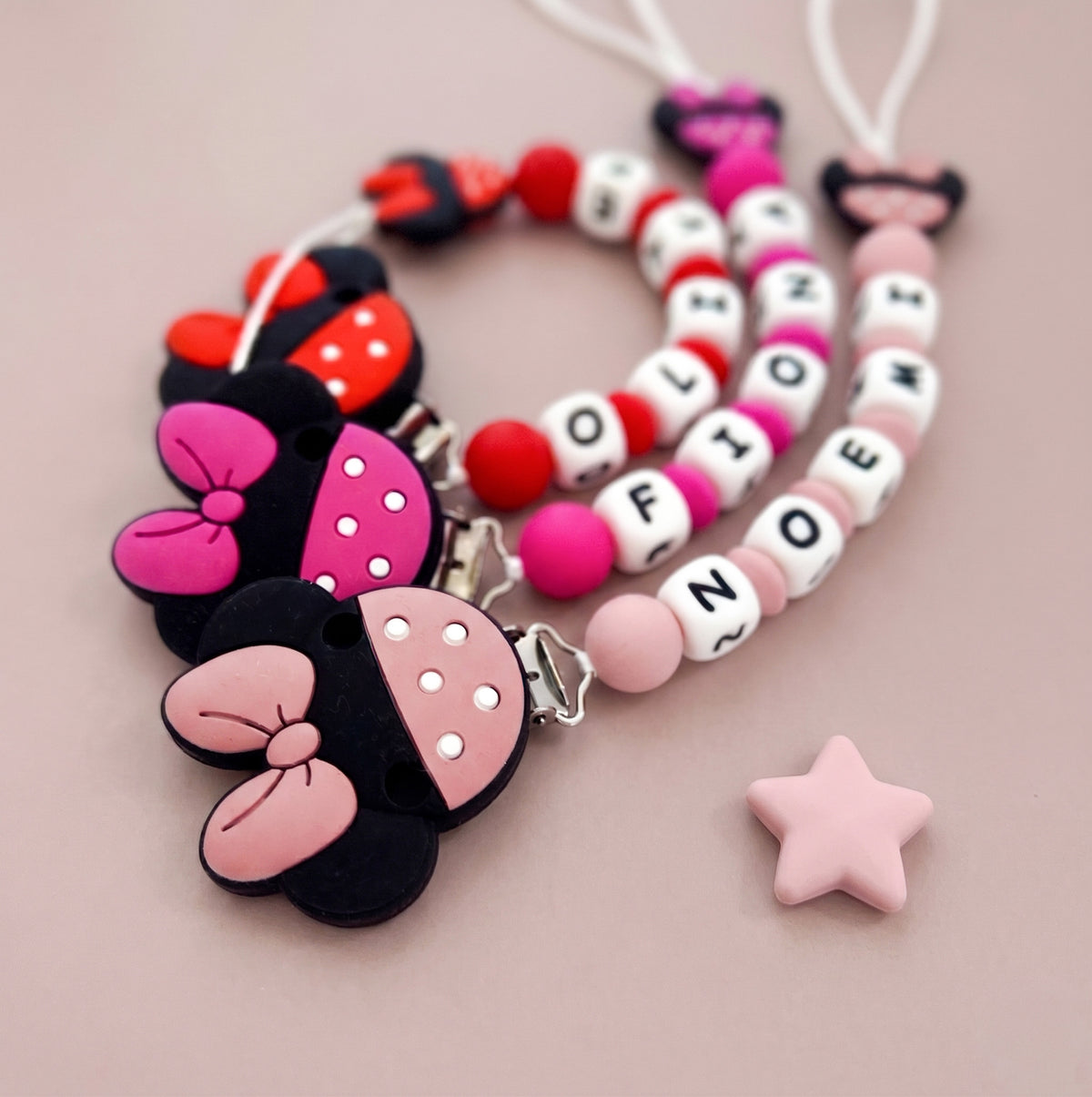 Catenella Ciuccio Personalizzata con Nome – Clip Silicone Baby Handmade