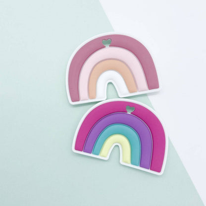 Set di massaggiagengive neonati a forma di arcobaleno, ideale per alleviare il dolore da dentizione