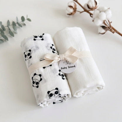 Set mussole neonato Baby Panda in cotone e bambù