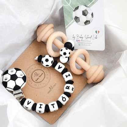Set regalo neonato a tema calcio Piccolo Tifoso