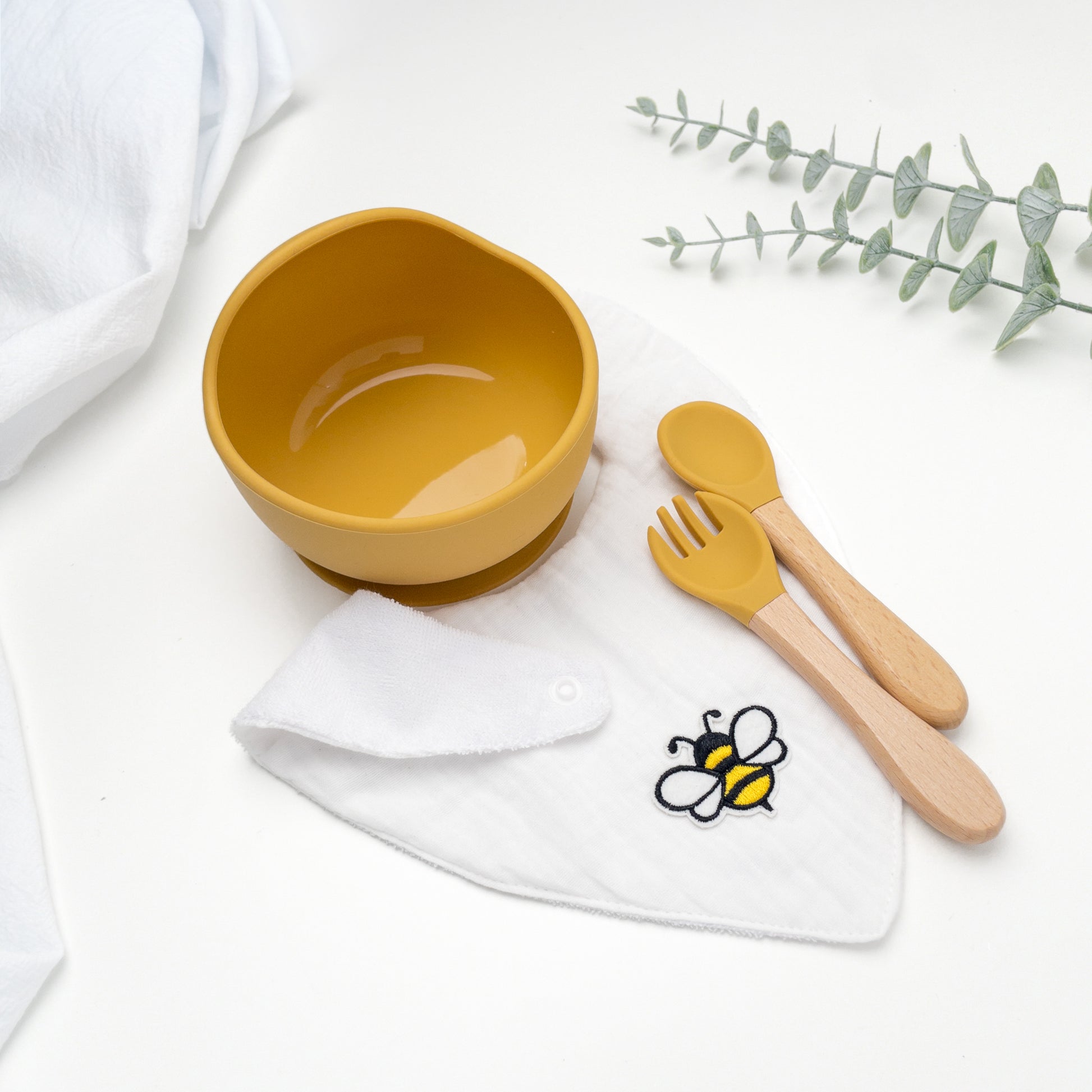 Bavagliano con ape, parte del set regalo per neonati unisex Baby Bee a tema api