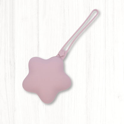 custodia per ciuccio rosa arancione in silicone a forma di stella porta ciuccio neonato con laccio da attaccare al passeggino