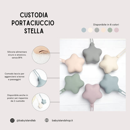 Custodie portaciuccio Stella in silicone - set da 2