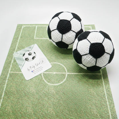 palla da calcio amigurumi uncinetto sonaglio con campanello neonato idea regalo calcio neonato