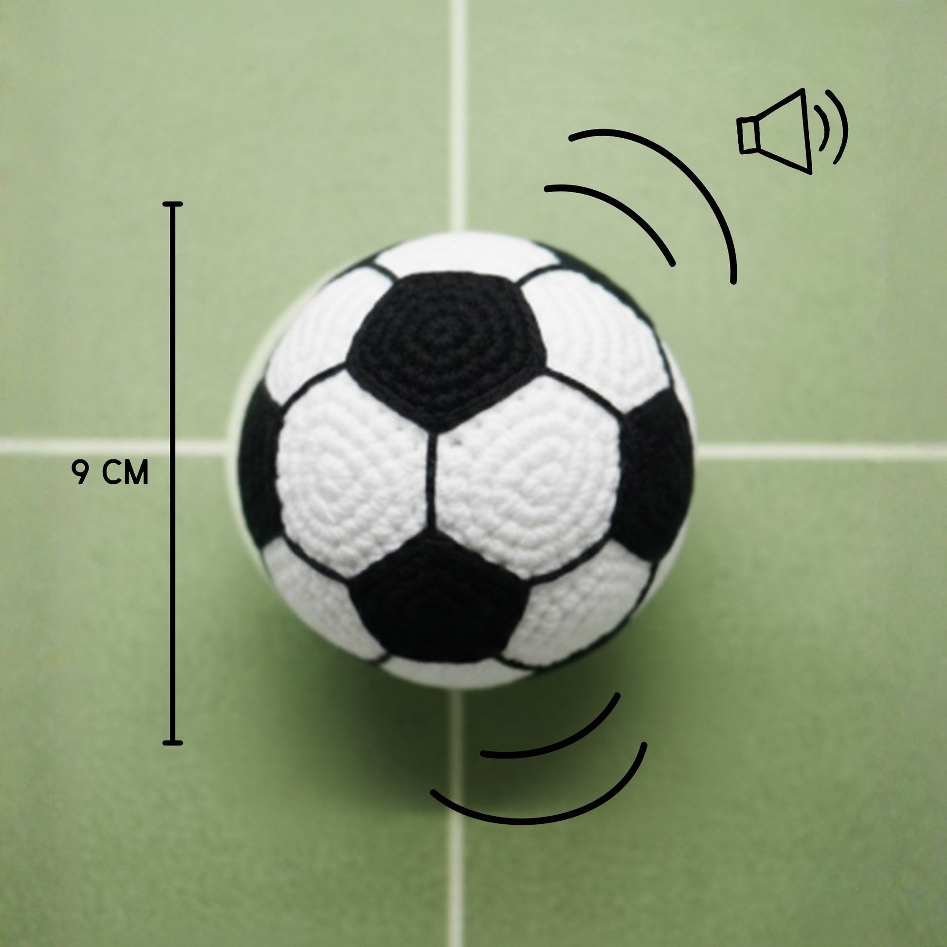 pallina calcio amigurumi completo neonato calcio sonaglio neonato con campanellino