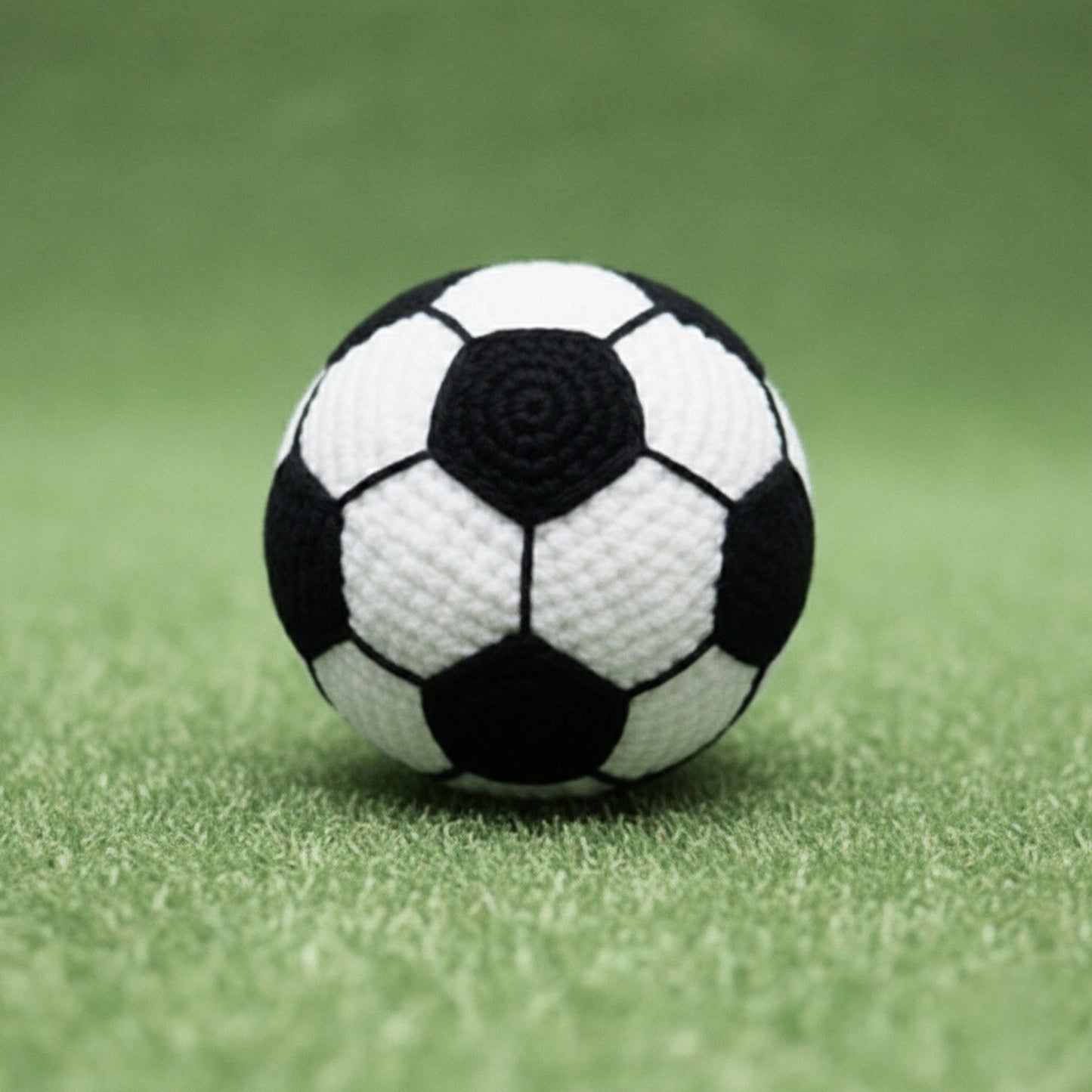 Palla da calcio amigurumi con campanellino