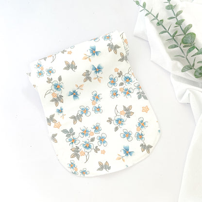 Set di 5 salviette in cotone con stampa di fiori e farfalle, morbide e assorbenti, perfette per proteggere vestiti, SKU: 12345