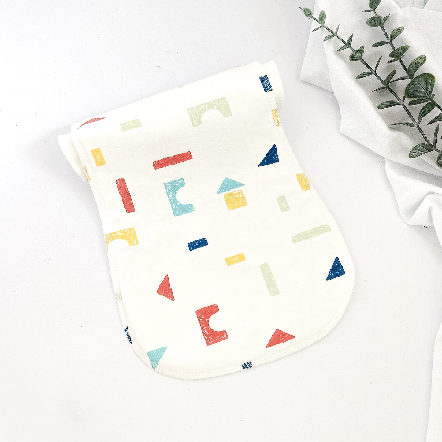 Salviette ruttino neonato in cotone con stampa di fiori e foglie, morbide e assorbenti, ideali per allattamento e igiene, SKU: 12345