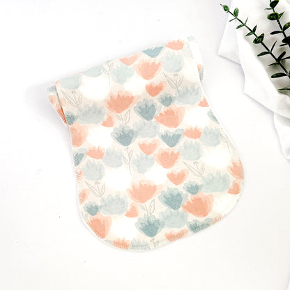 Salviette ruttino neonato in cotone con stampa di fiori e limoni, morbide e assorbenti, perfette per igiene e comfort, SKU: 12345