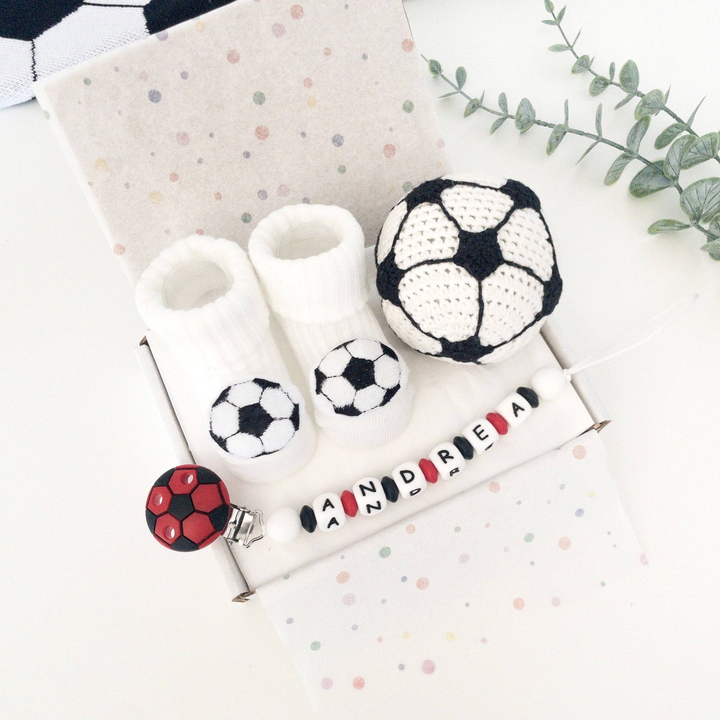 Amigurumi soccer ball with bell